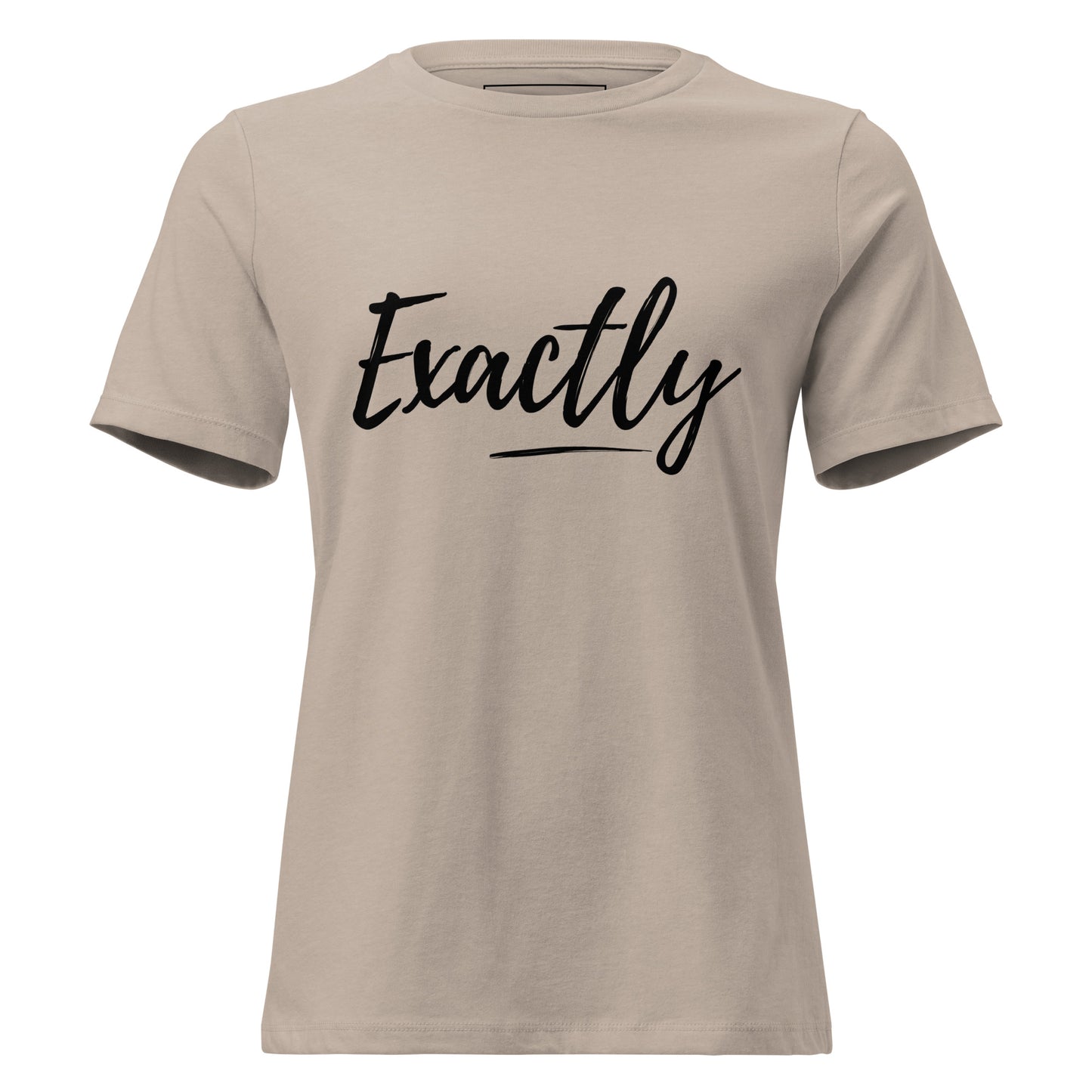 Exactly t-shirt from Spoken Sis on a product mockup